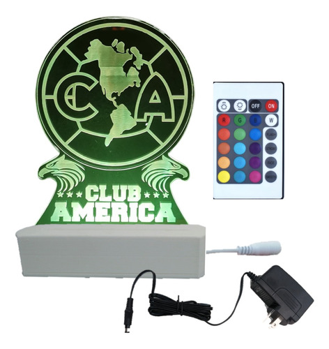 Lámpara De Club America De Acrílico Rgb Con Control