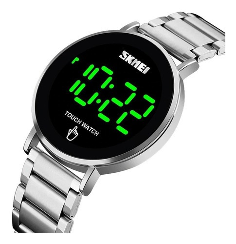 Relógio Unissex Skmei Digital 1550 Prata Touch Watch 