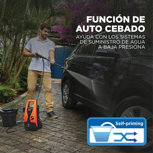 Imagen 4 de 10 de Hidrolavadora Auto Cebado 1400w 1512psi Pw1450 Black+decker