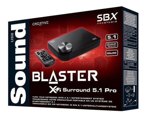 Placa De Som Sound Blaster Sbx X-fi Surround 5.1 Pro