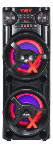 Torre Som 1900w Amvox Aca1900 Led Duplo Woofer 12 Biv/sem Fm