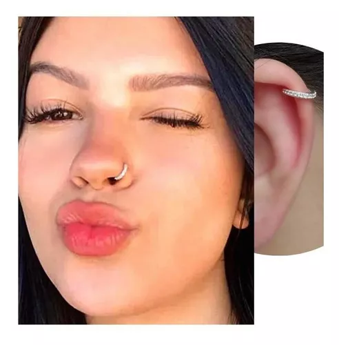 Piercing nostril (nariz) prata 925 - Devan Acessórios