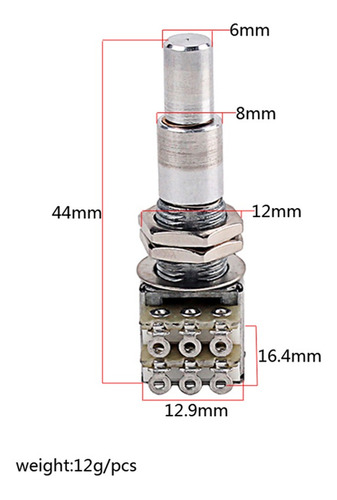 Potenciómetro Apilado De Macetas Duales Para Guitarra Con