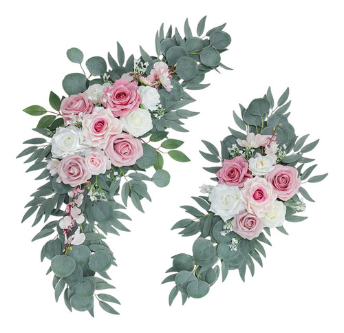 2x Flores De Arco De Boda, Respaldo De Silla De Boda, Flores