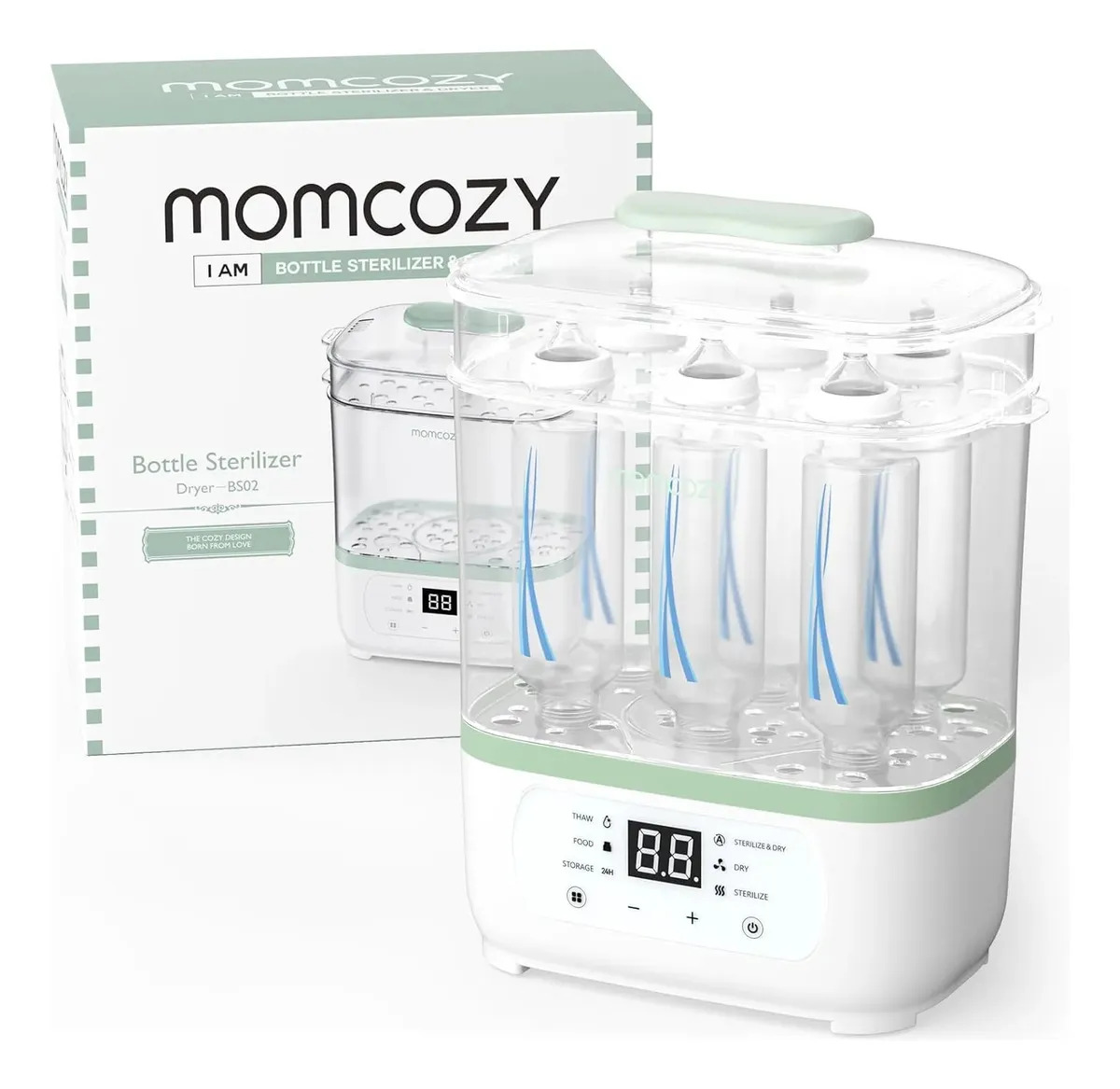 Momcozy Esterilizador y Secador de Botellas 8 en 1 Eléctrico BS02 para Bebés
