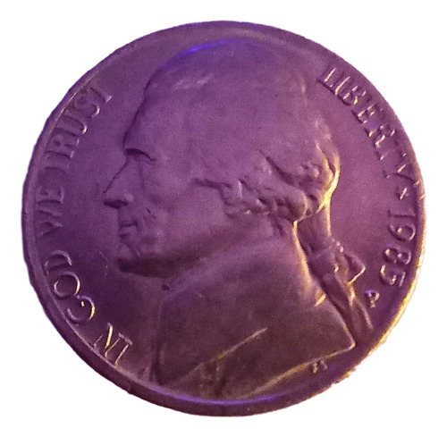 5 Centavos (jefferson) 1985 P De Estados Unidos (Usado)