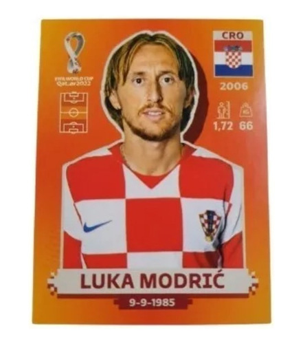 Lámina Luka Modric Cro 12 Panini Qatar 2022 Original