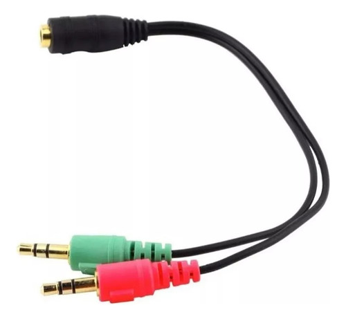 Splitter Stereo 3.5 Mm 2 M  A  1 H. Audifono Y Microfono 