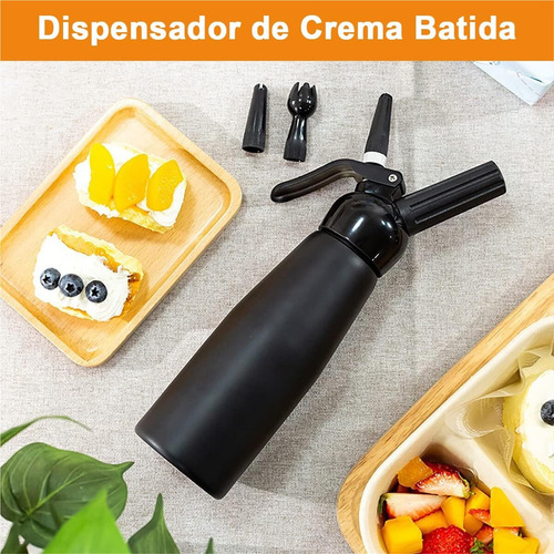 Máquina Para Batir Nata Con Sifón Fresh Cream De 500 Ml