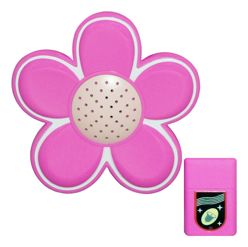 JR JR-3968 timbre de flor inalámbrico con 14 tonos a seleccionar color rosa chicle