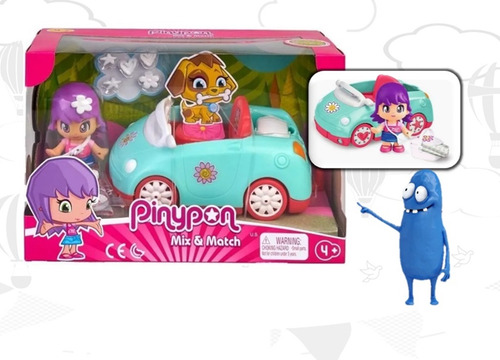 Pinypon Mix & Match Figura Con Auto Y Accesorios 15652