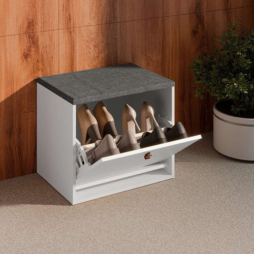 Sapateira Versa Home 56cm Assento 1 Porta Branco Hh
