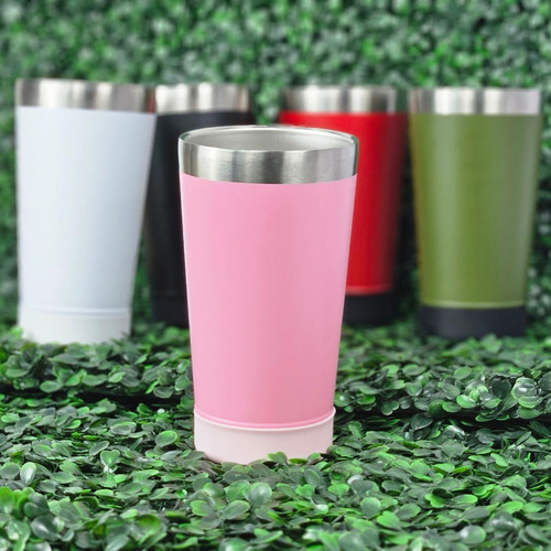 Copo Térmico Inox 473ml Com Base De Silicone E Tampa Abridor