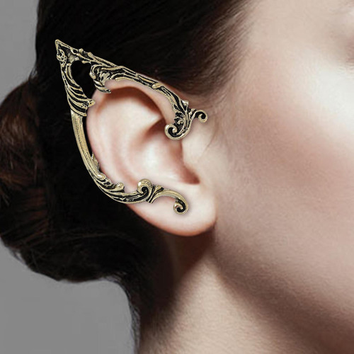 . 2 Retro Elf Clip-on Ear Cuff Handcraft Costume Derecho De