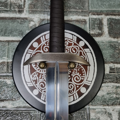 Espada Em Aço Uhtred Bafo De Serpente Com Suporte De Parede