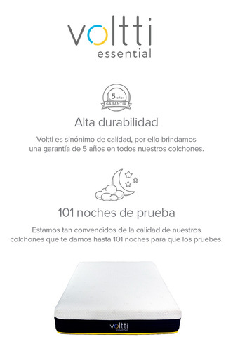 Colchón Matrimonial Voltti Hibrido No Transfiere Movimiento