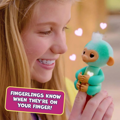 Fingerlings Bebe Mono Interactivo Sonidos Y Reacciones Rosa