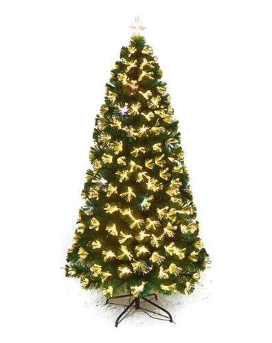 Arbol De Navidad Led Fibra Optica 180cm Adorno Decoración 