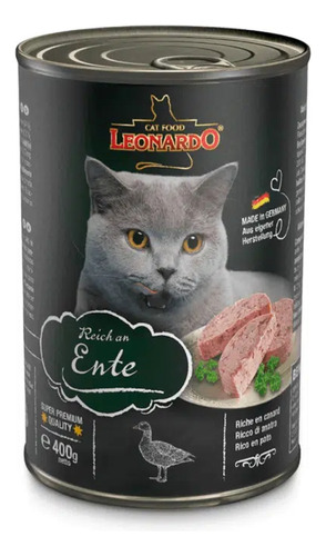 Leonardo® Lata Adultos Sabor Pato 400grs Para Gatos