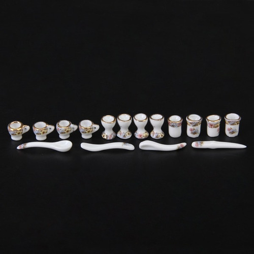 .. 40pcs Casa De Muñecas En Miniatura Mercancías Comedor