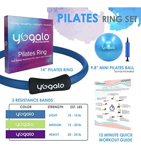 Juego De Anillo Y Pelota De Pilates Con 3 Bandas