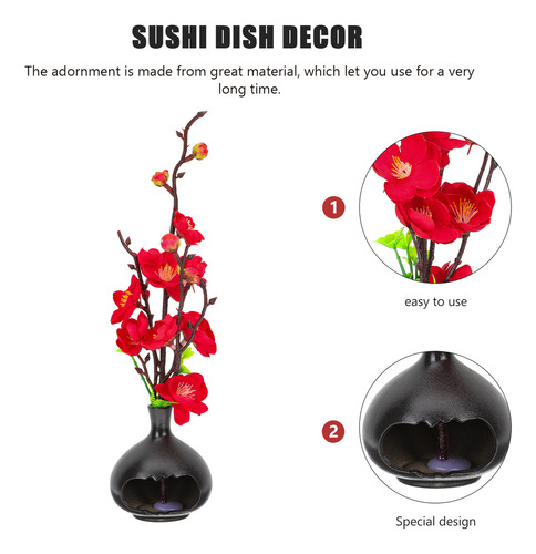 Nuevo Adorno For Plato De Sushi Con Forma De Sashimi, Flor
