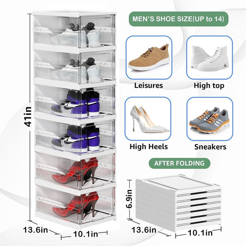 6 Niveles Armario De Almacenamiento De Zapatos Y Juguetes