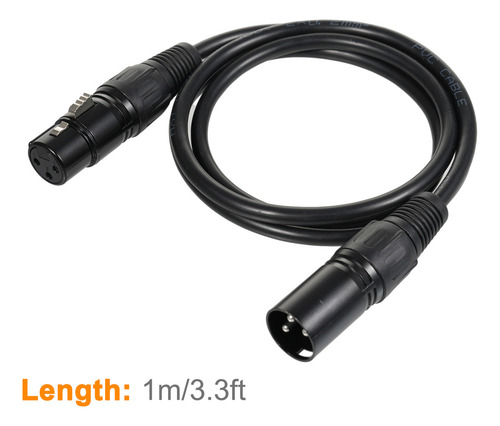 Tuomo Cables Xlr Dmx Macho A Hembra (10 Unidades), Cable De Micrófono Xlr Conectores De Extensión De Cable De 1 M, Terminal Dmx De Luz De 3 Pines Para Luces De Escenario Dmx Conexión De Señal