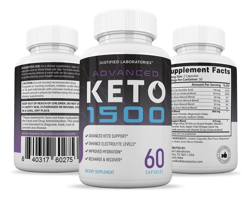 Advanced Keto 1500 Keto Pills 1275mg Fórmula Nova E Melhorad