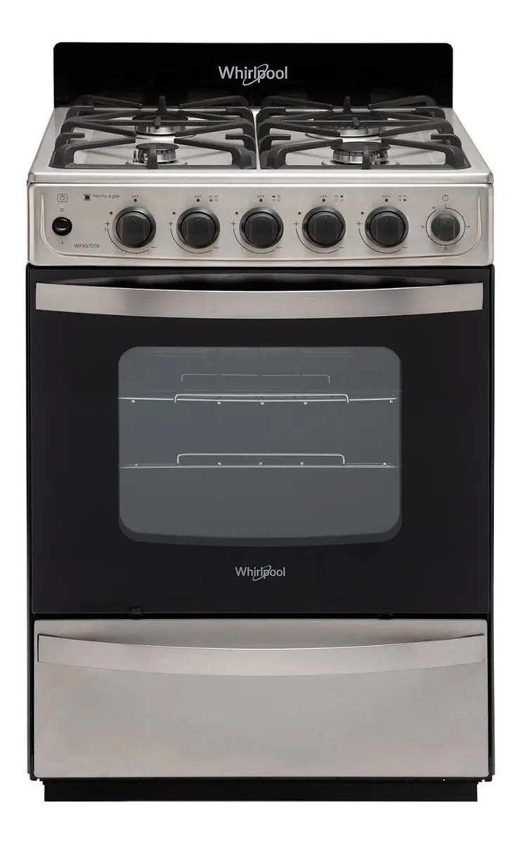 Cocina Whirlpool Multigas 56 Cm Inox Wfx57di
