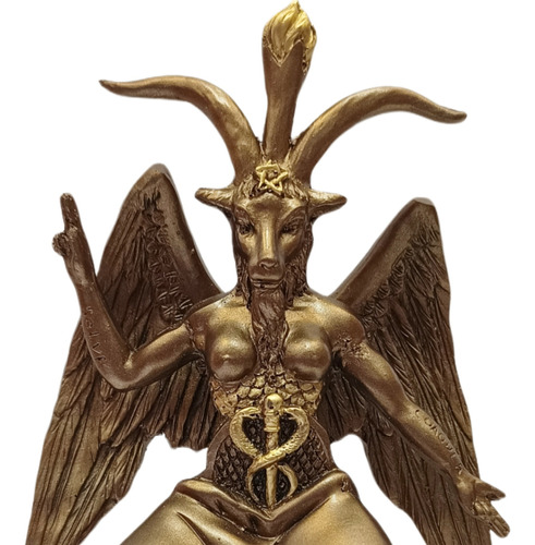 Baphomet 23cm Macho Cabrio - Lucifer Con Pentagrama Bafomet
