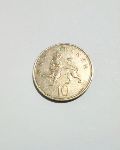 Moneda Inglesa 10 New Pence 1969