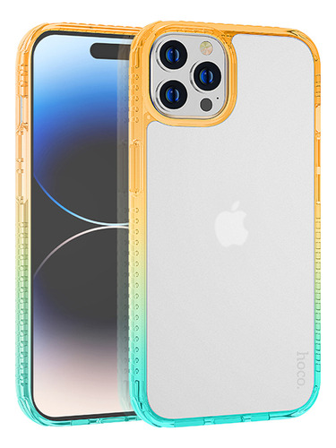 Degrade Naranja Turquesa Hoco  - iPhone 14 Pro Icase