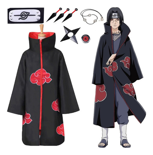 Ropa Cosplay Disfraz De Naruto Akatsuki Ninja Abrigo Capa