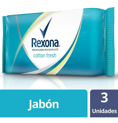 Rexona Jabon Tocador 3 X 125g Cotton Fresh