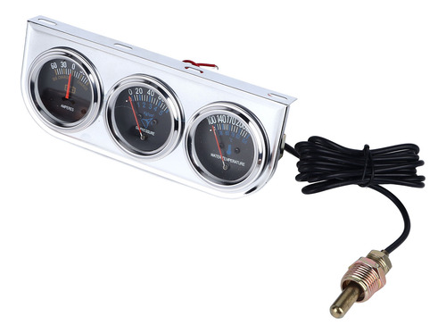 Kit De Triple Indicador De Voltaje Para Coche, Chapado Mecán