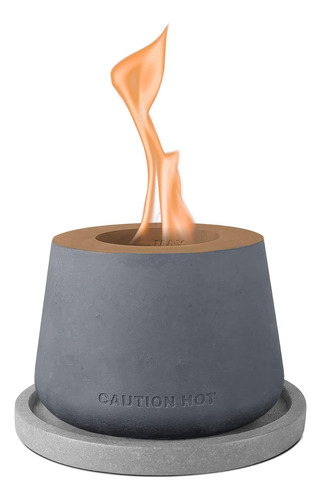 Fogata De Mesa De Hormigón Con Base Gris Claro De 6 Pulgadas
