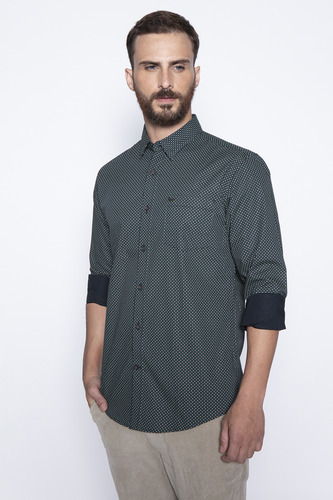 Camisa Estampada Fj Verde Fw2024 Ferouch