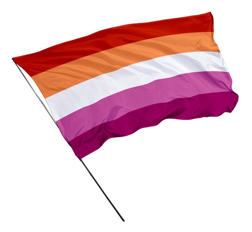 Bandeira Lésbica Orgulho Lgbtqia+ 2,20m X 1,50m Cor