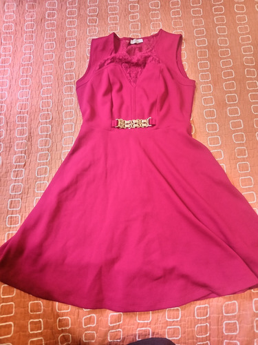 Vestido Color Vino De Coctelusado En Buen Estado 8/10