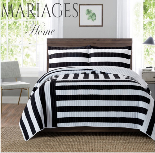 Imagen 2 de 5 de Cubrecama Quilt Cover Reversible +fundas Twin Barcelona D2