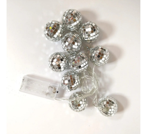 Rl De Led Com Mini Globos Espelhdos P/ Pendurr Decorr