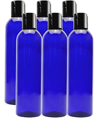 Botellas De Plástico Vacías De 8 Onzas Con Tapa Superior Par