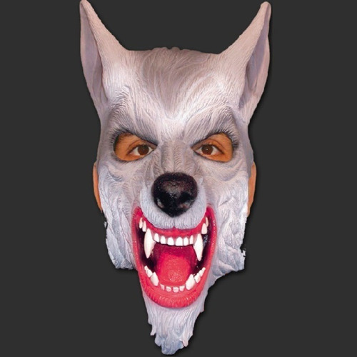 Máscara Lobo Mau Terror Látex Com Elástico Halloween Spook