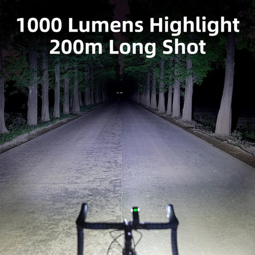 Imagen 3 de 10 de Luz Delantera 1000 Lumen / 5 Modos Para Bicicleta - Rockbros