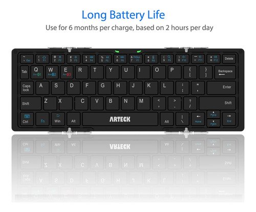 Arteck Teclado Bluetooth Plegable, Mini Teclado Plegable...
