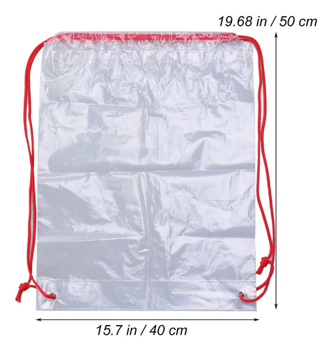 Mochila Transparente Con Cordón, Bolsa De Almacenamiento Tra