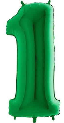 Globo Gigante Verde Número 1 - Decoración De Fiesta.