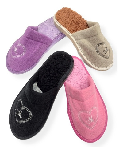 Pantuflas Polar Dama Invierno Chancletas