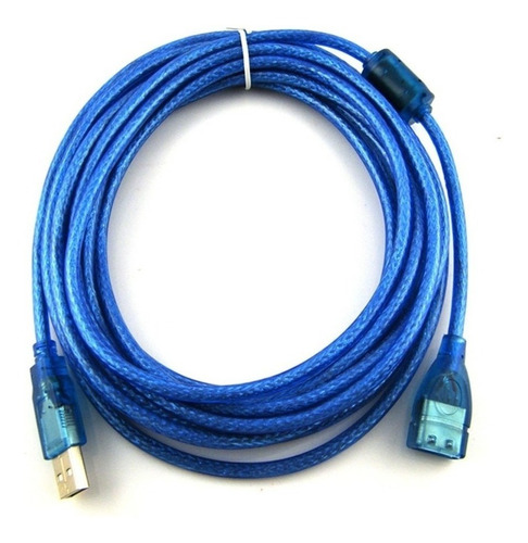 Cable 10 Metros Usb Extensión Macho Hembra Impresora Laptop Color Azul